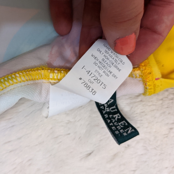 LRL Halter Tankini Top Yellow Tropical - Picture 8 of 11